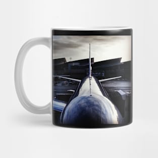 grey airplane Mug